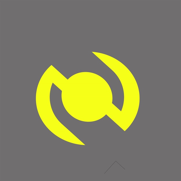 a yellow circle with a yellow circle on it