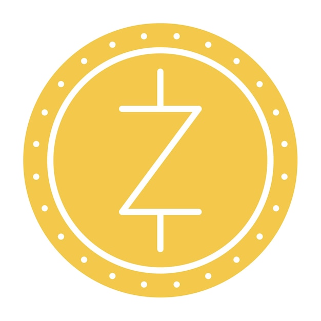 a yellow circle with a zigza logo on it