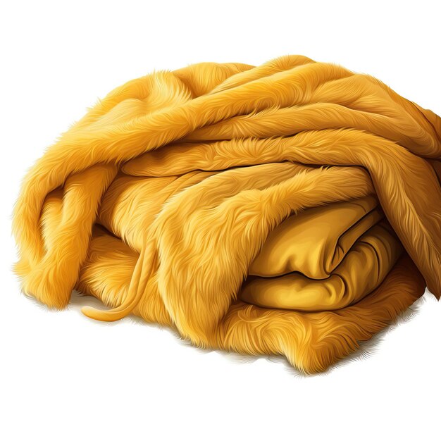 Vettore colore giallo coperta disegnata a mano vettore sfondo bianco i