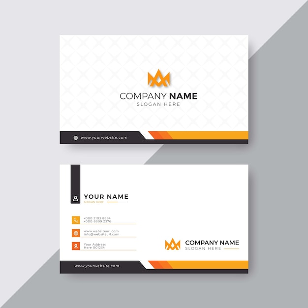 Yellow color business card creative design