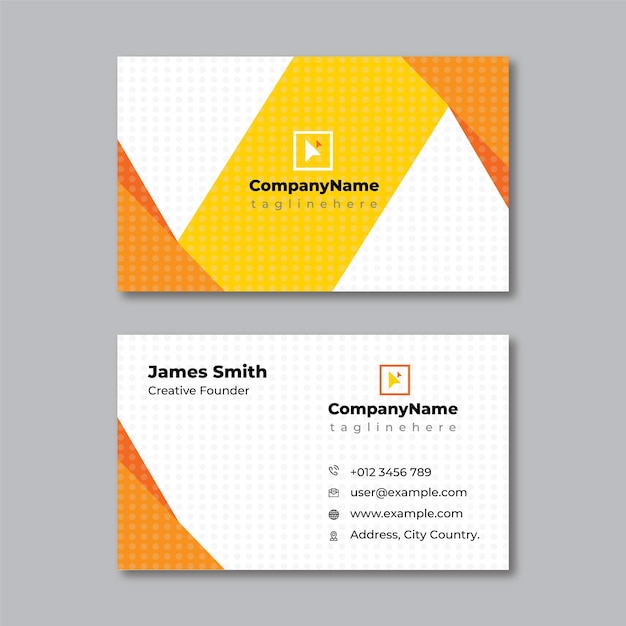 Yellow Color Business Card Template