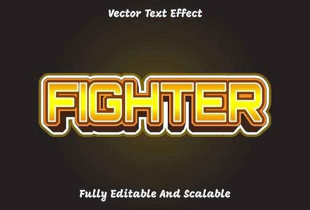 Yellow color fight text effect editable for game