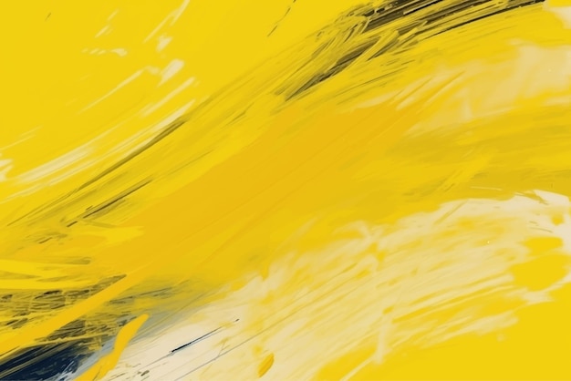 Yellow color grunge abstract brush stroke background