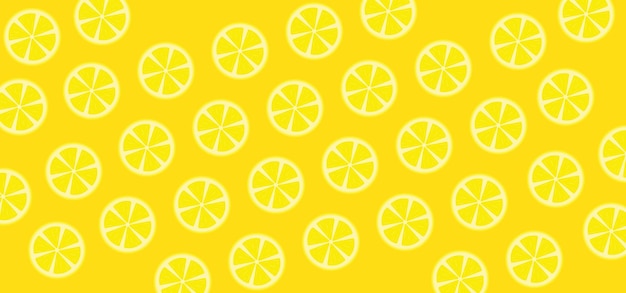 Yellow Color Lemon Pattern Template