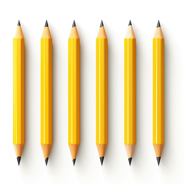 ベクトル 黄色の鉛筆グラデーション ベクトル白背景 isol