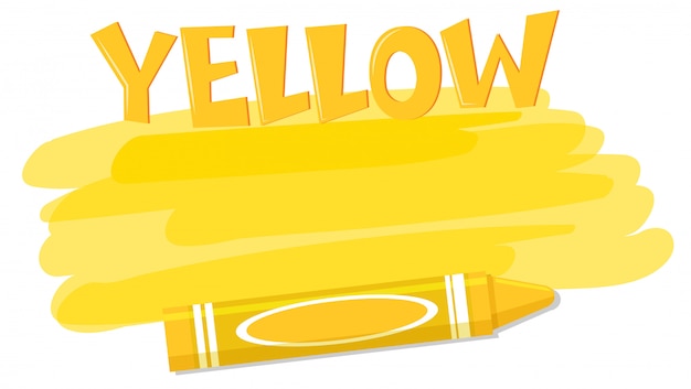 Vernice e pastello di colore giallo