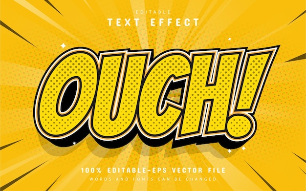 Yellow comic text effect