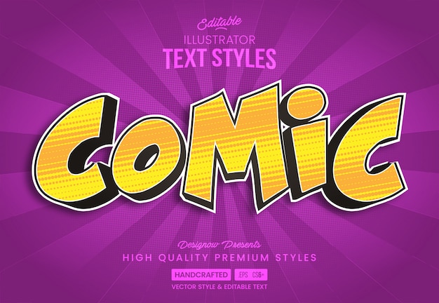 Yellow Comic Text Style