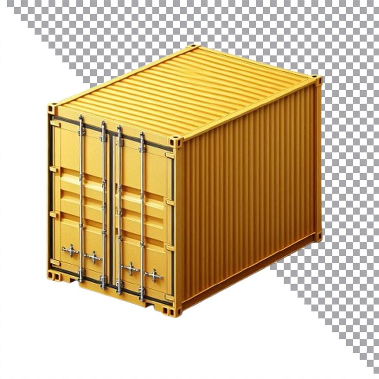 Vector a yellow container with a yellow tin on it