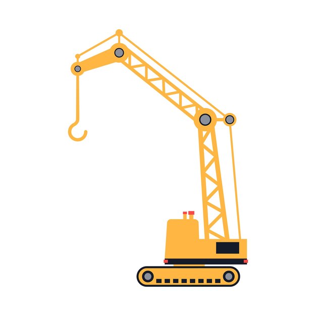 Yellow Crane Truck Icon