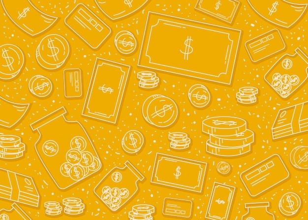 Yellow dollar background