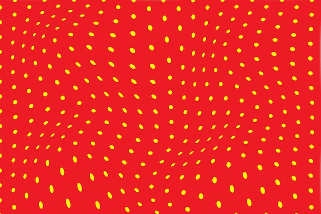 yellow dots on a red background