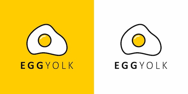 Yellow egg yolk logo design