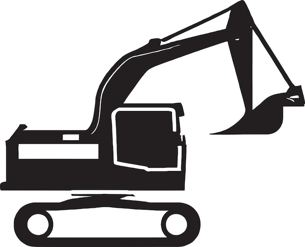 Yellow excavator vector icon design graphics