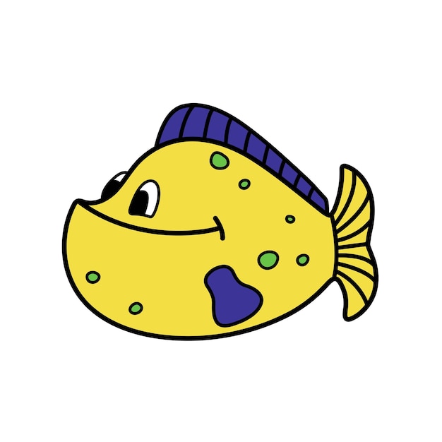 Yellow fish cartoon