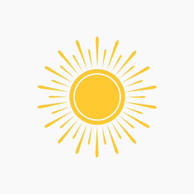 Yellow Flat Sun Element