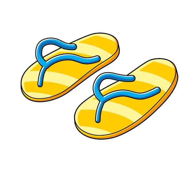 Yellow flipflops