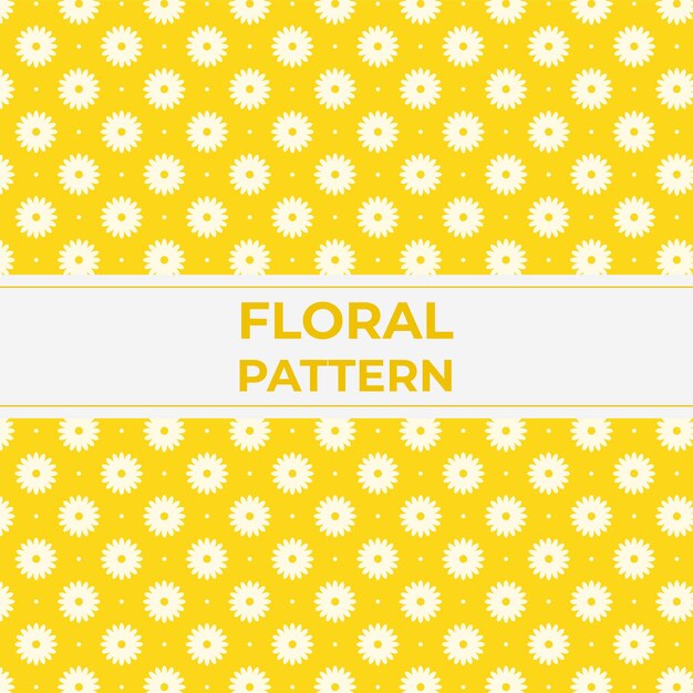 Yellow Floral Pattern Decoration Package Background Summer Spring Concept Vector Illustration