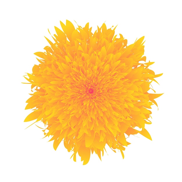 Vector yellow flower gradient vector