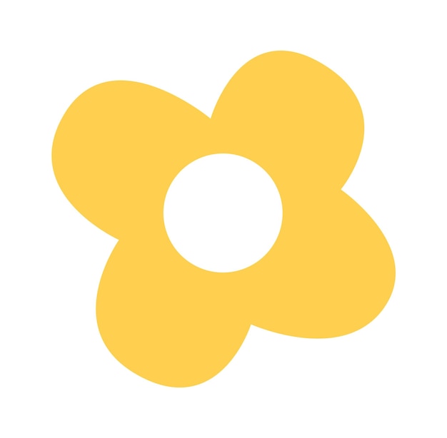 Yellow Flower icon Vector illustration