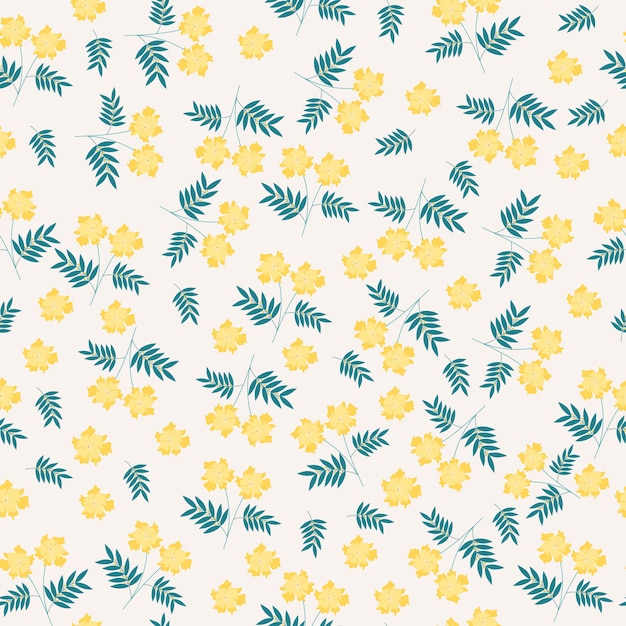 yellow flower seamless pattern