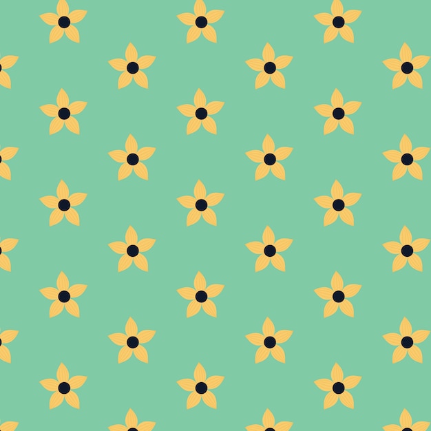 Yellow flowers pattern background