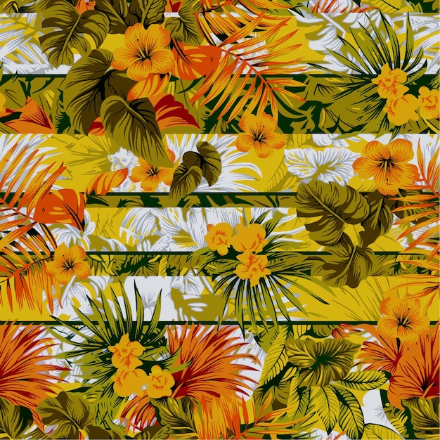 Yellow flowers pattern for textile usage fabric design