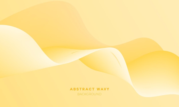 Yellow Fluid Wavy Abstract Background