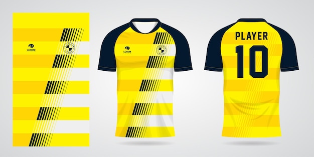 黄色のサッカージャージスポーツデザインテンプレート