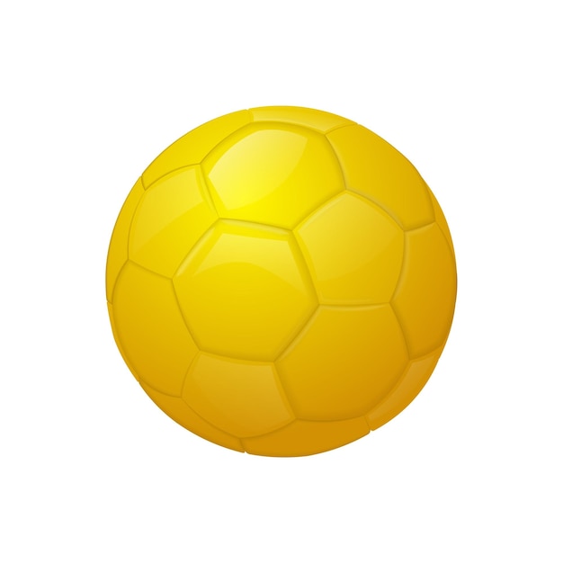 ベクトル 黄色のサッカーまたはサッカー ボール スポーツ機器アイコン