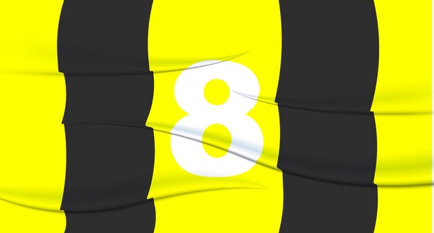 Вектор Желтый номер футболиста на футбольной майке 8 пронумерованная печать спортивная футболка спортивная олимпиада евро 2024 золотой кубок чемпионат мира