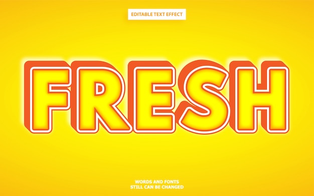 Yellow fresh editable text effect