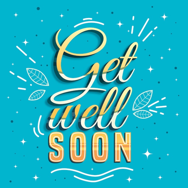 Yellow get well soon lettering