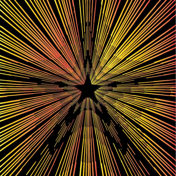 Vector yellow glowing stars abstract vector background gold five rays stars luxury sunburst banner backdrop vector illustration