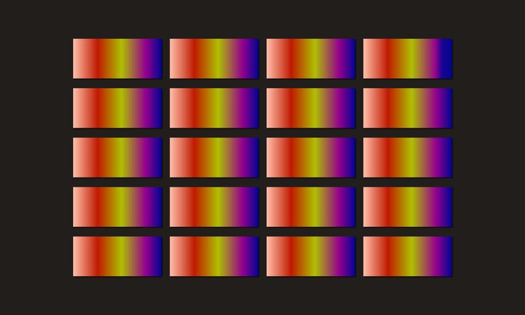 Vector yellow gold gradients metallic gradients set