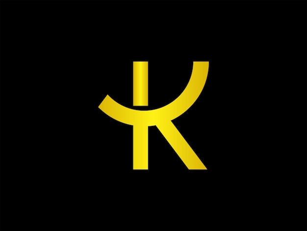 A yellow gold symbol with the letter k on it