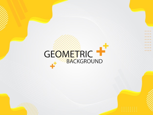 Yellow gradient abstract geometric background