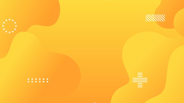 yellow gradient dynamic fluid shapes abstract background
