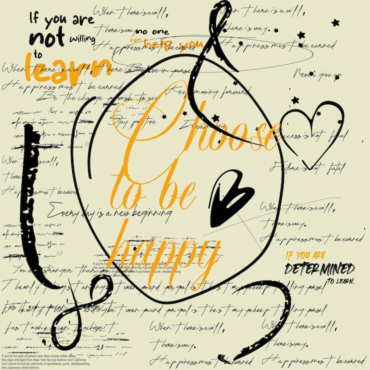 Vector a yellow and green background with a picture of a heart and words that say be to be learning