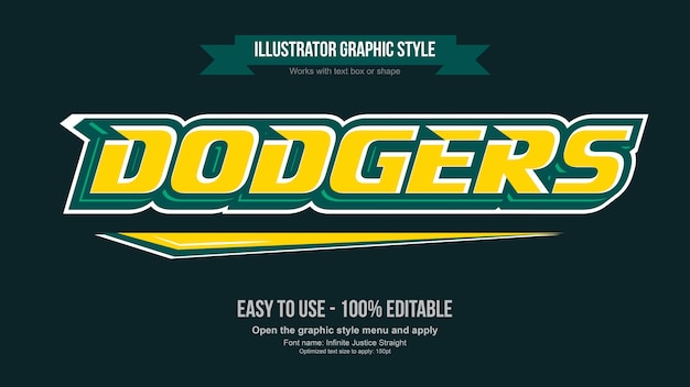Vector yellow and green modern team logo typography