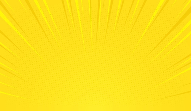 Vector yellow halftone comic cartoon background