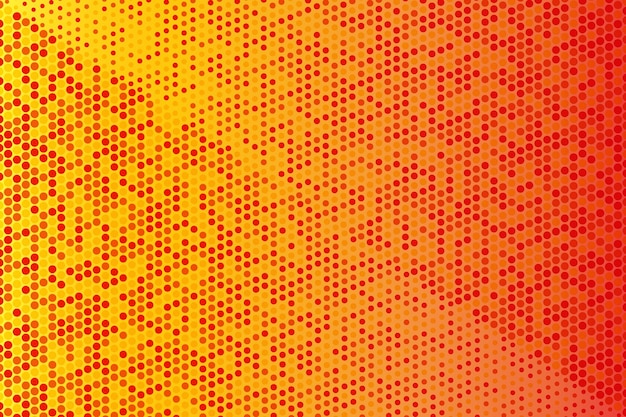 Yellow halftone dot grain texture pixel pop art gradient pattern background