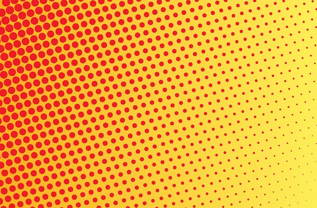 Vector yellow halftone pattern pop art comic dot background texture template vector illustration