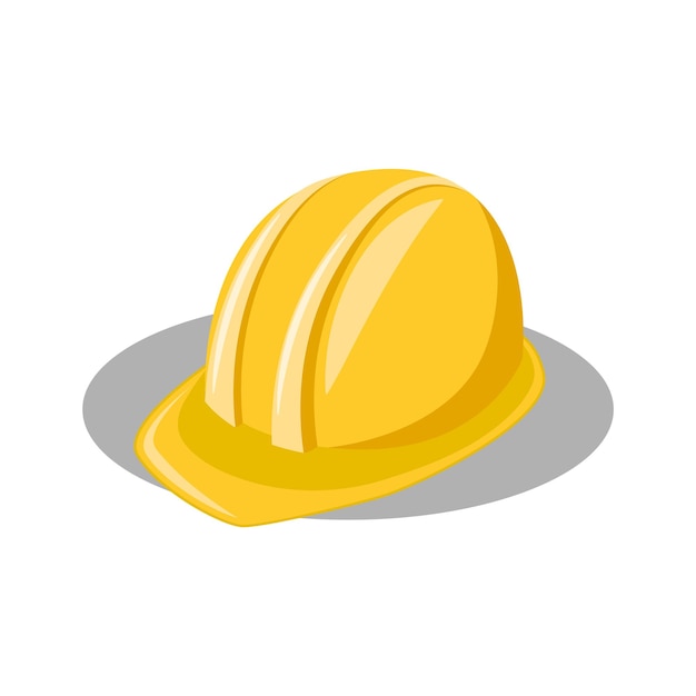 Vector a yellow hard hat with the word safety on it.