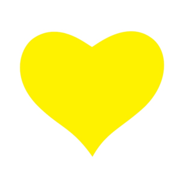 Vector the yellow heart vector icon