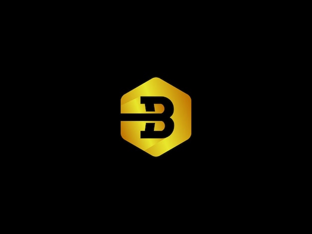 Yellow hexagon with the letter b on it