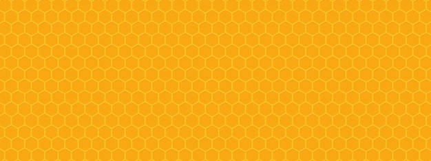 Vector yellow honeycomb hexagon texture bee honey background vector illustration