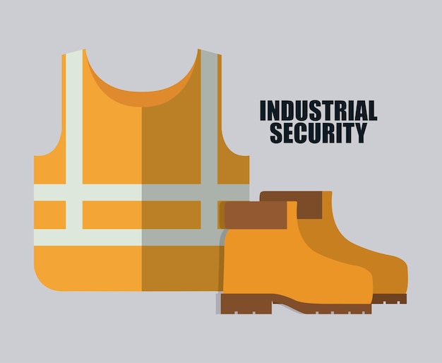 Vector yellow jacket and boots icon