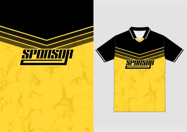 The yellow jersey combined with black looks contemporary