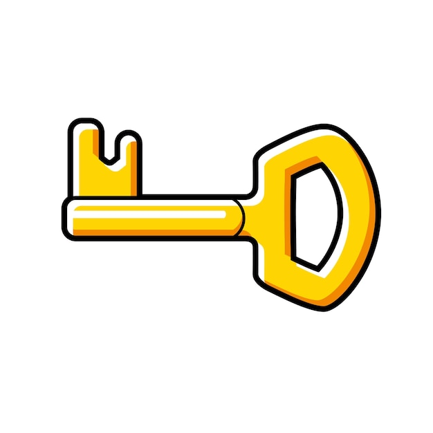 Vector yellow key